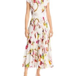 Jason Wu Collection
Sculptural Floral Print Crepe Pleated Midi
Dress Sz 16